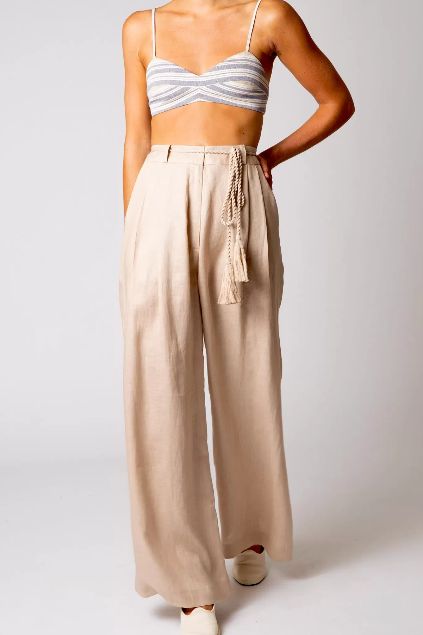 Ainsley Linen Pant>Miguelina Fashion