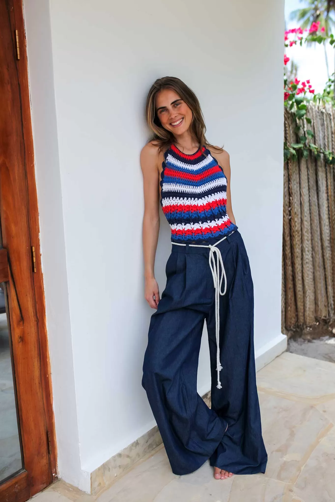Ainsley Trouser In Dark Denim>Miguelina Flash Sale