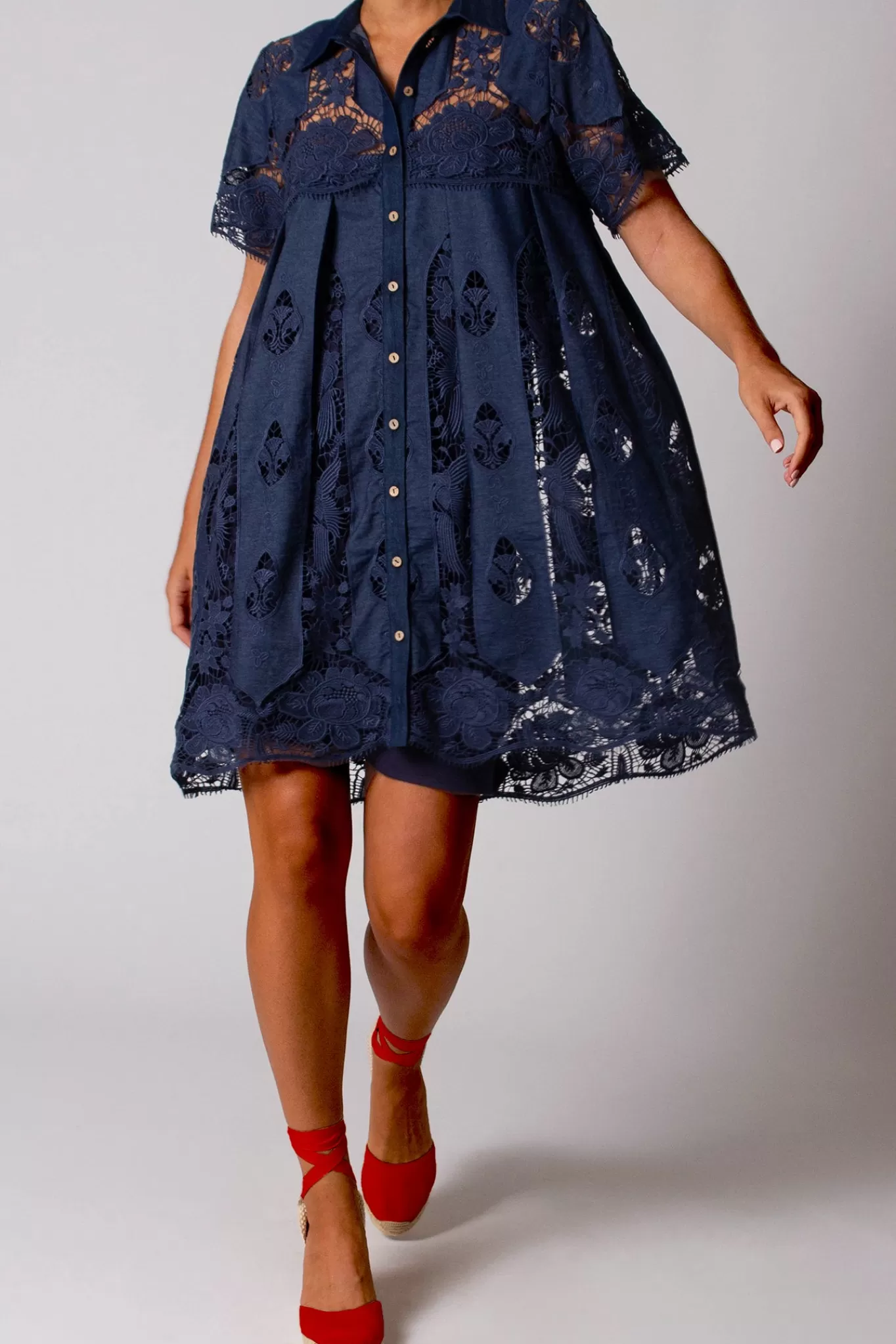 Alanna Baby Doll In Dark Denim>Miguelina Discount