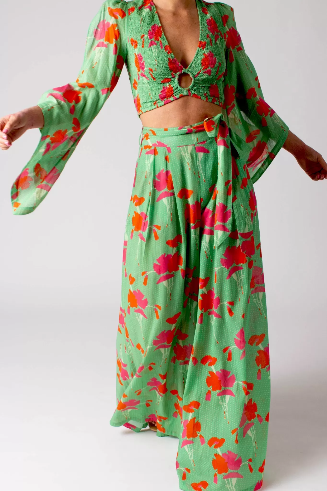 Elaina Printed Gauze Pant>Miguelina Hot