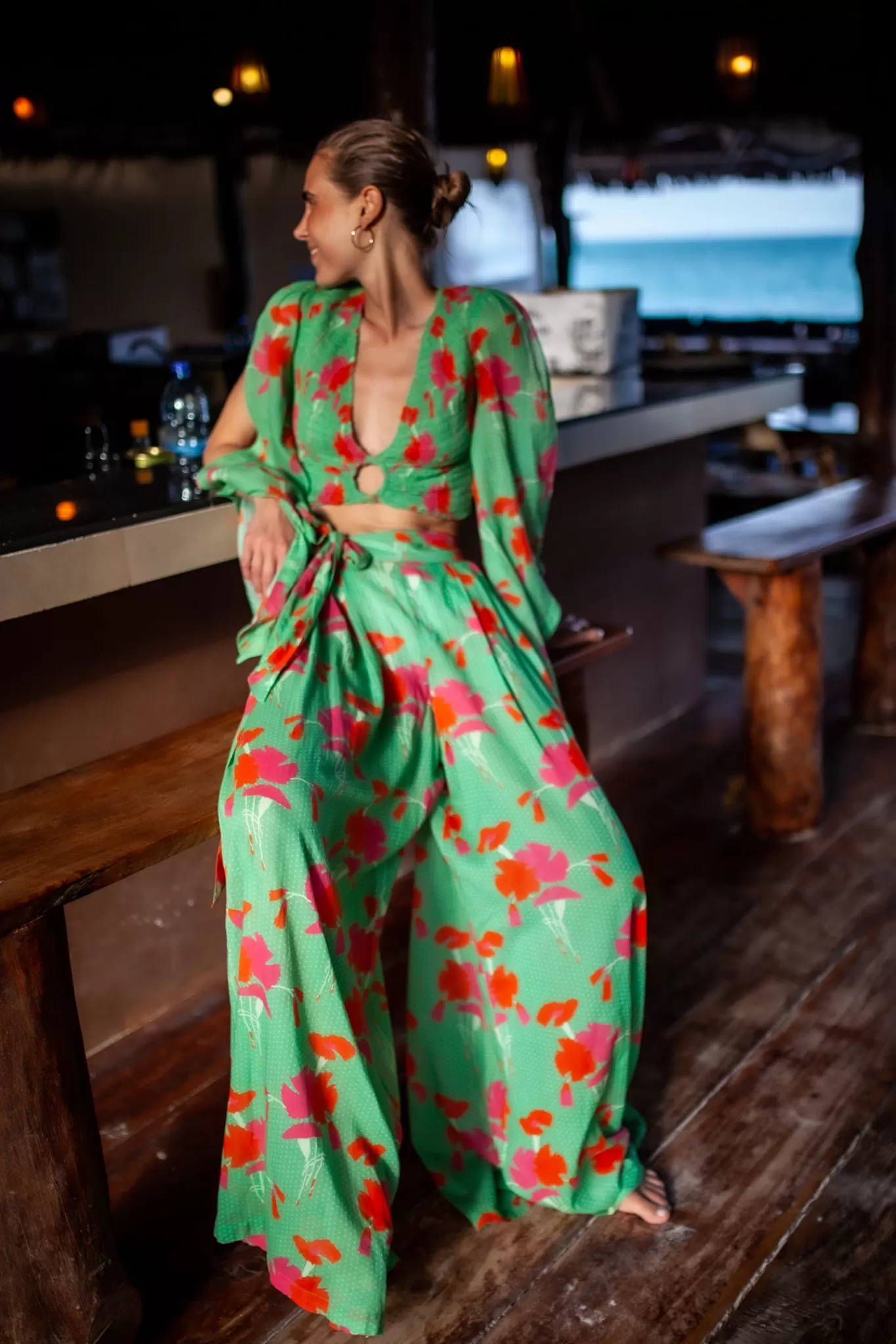 Elaina Printed Gauze Pant>Miguelina Hot