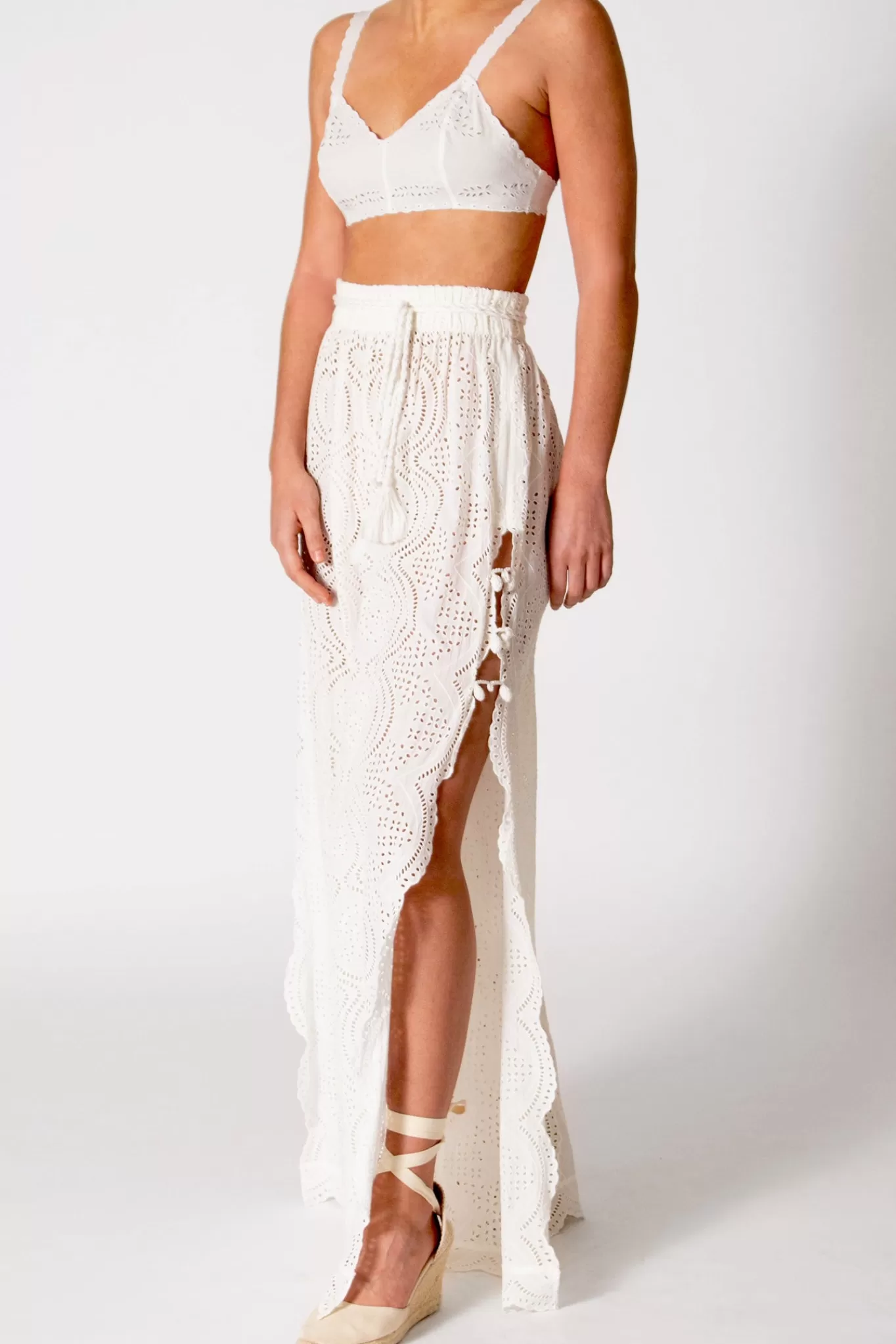 Nadira Cotton Eyelet Pants>Miguelina Fashion